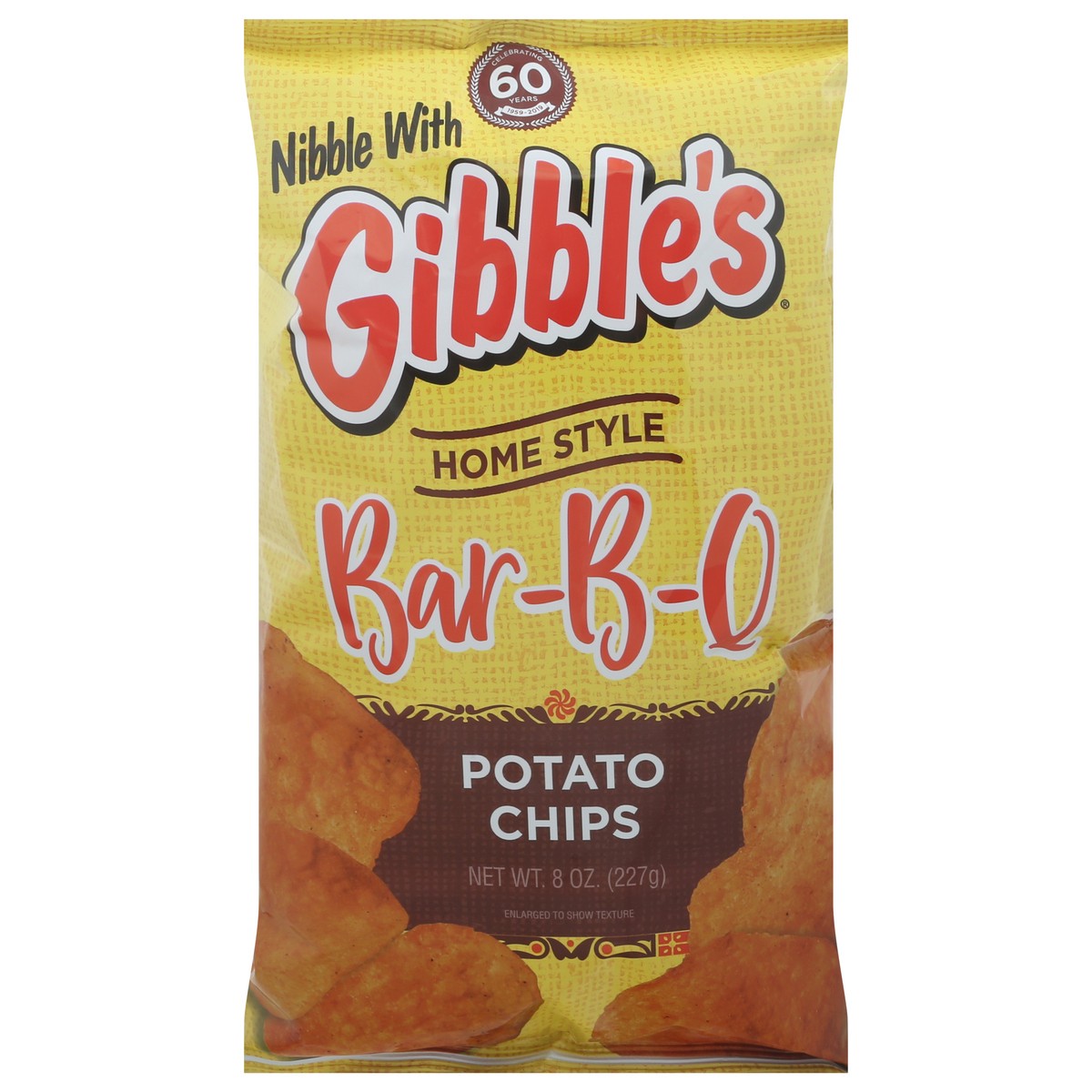 slide 8 of 13, Gibble's Home Style Bar-B-Q Potato Chips 8 oz, 8 oz