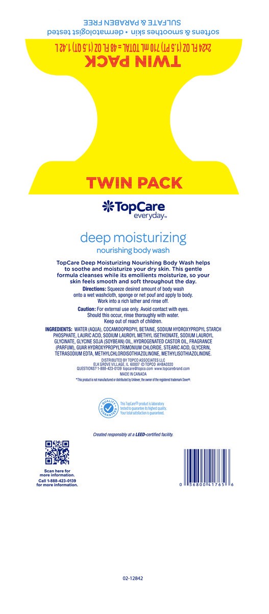 slide 9 of 14, TopCare Deep Moisturizing Nourishing Body Wash, 48 oz