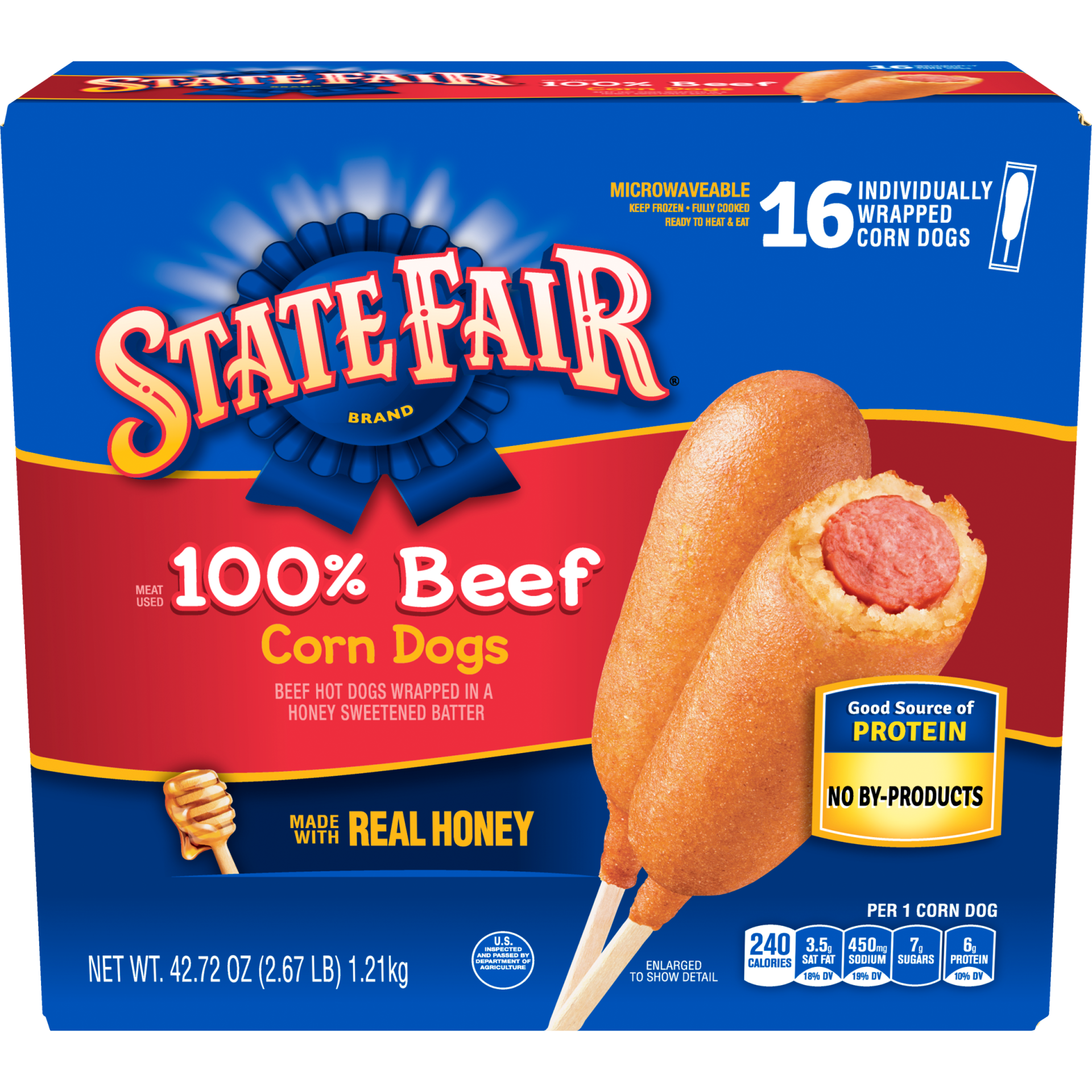 slide 1 of 5, 100% Beef Frozen Corn Dogs, 42.72 oz