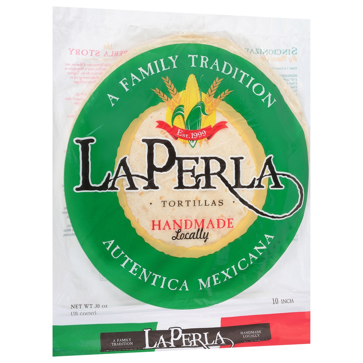 slide 2 of 9, La Perla 10 Inch Handmade Locally Tortillas 10 ea, 1 ct