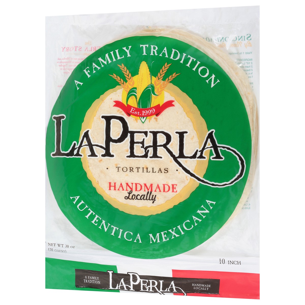 slide 3 of 9, La Perla 10 Inch Handmade Locally Tortillas 10 ea, 1 ct