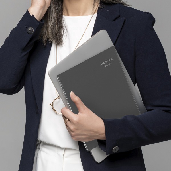 slide 9 of 10, 2024-2025 At-A-Glance Dayminder Academic Monthly Planner, 8-1/2"" X 11"", Charcoal, July To June, Ayc47045, 1 ct