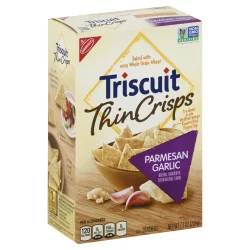Triscuit Thin Crisps Parmesan Garlic Whole Grain Wheat Crackers, 7.1 oz