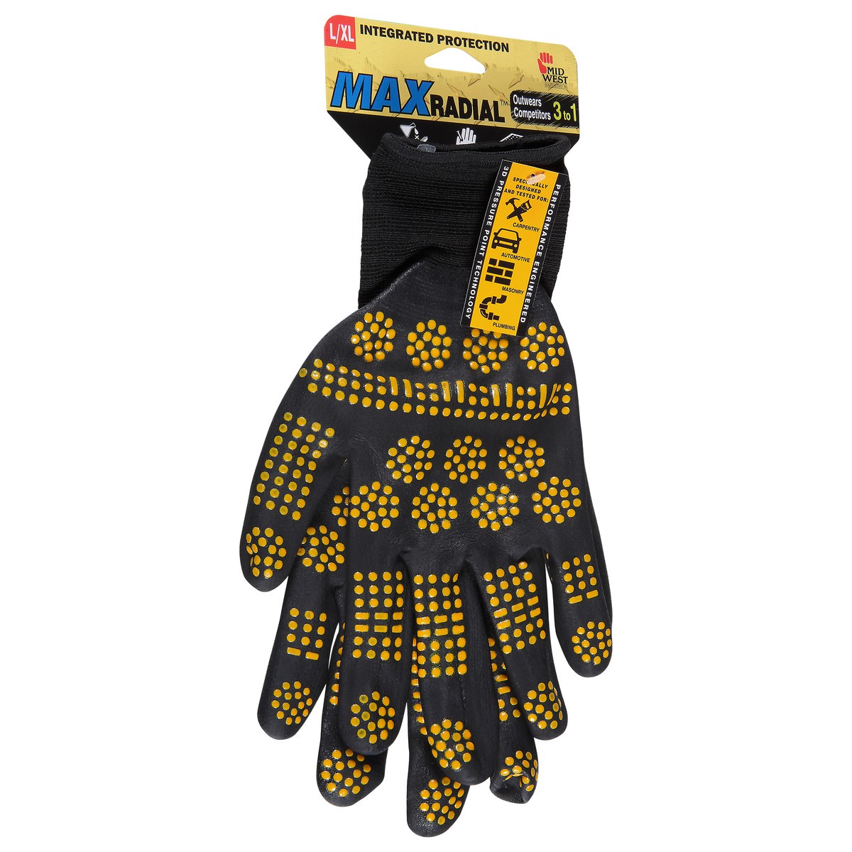 slide 2 of 9, MidWest Quality Gloves, Inc. Max Radial Work Gloves L/XL 1 ea, 1 ct