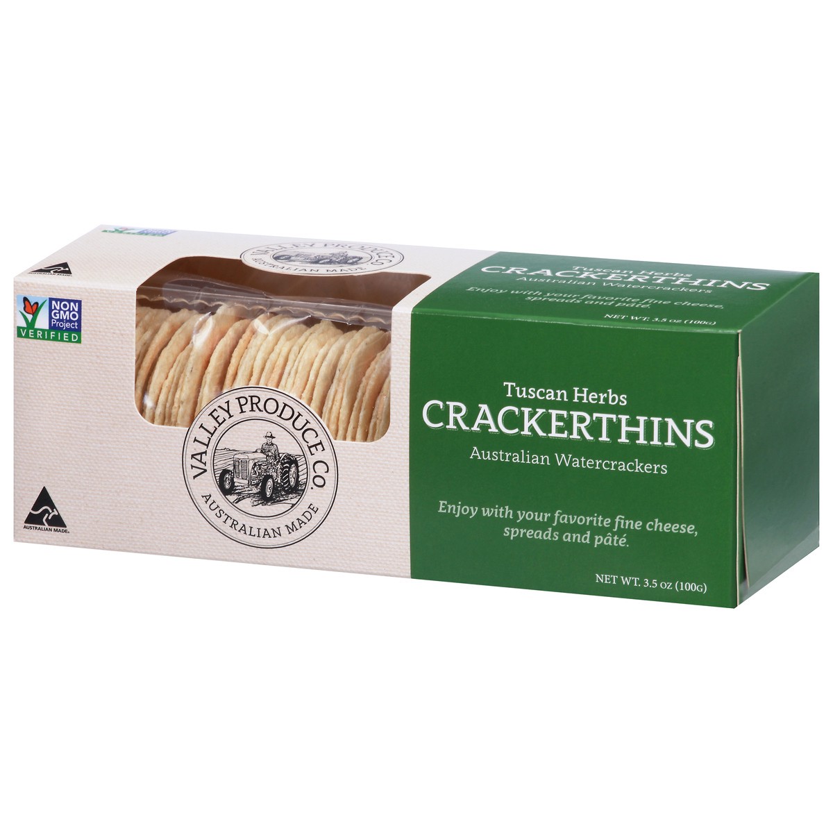 slide 13 of 14, Valley Produce Co. Tuscan Herbs Crackerthins 3.5 oz, 3.5 oz