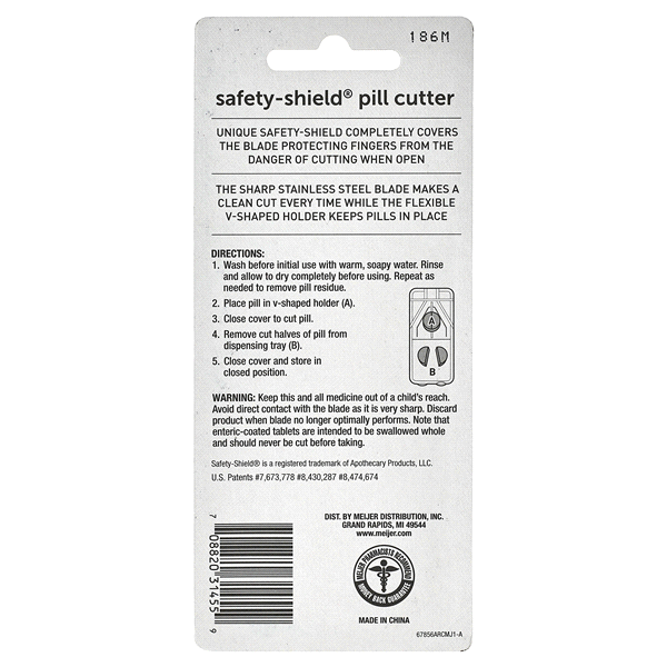 slide 4 of 5, Meijer Safety Shield Tablet Cutter, 1 ct