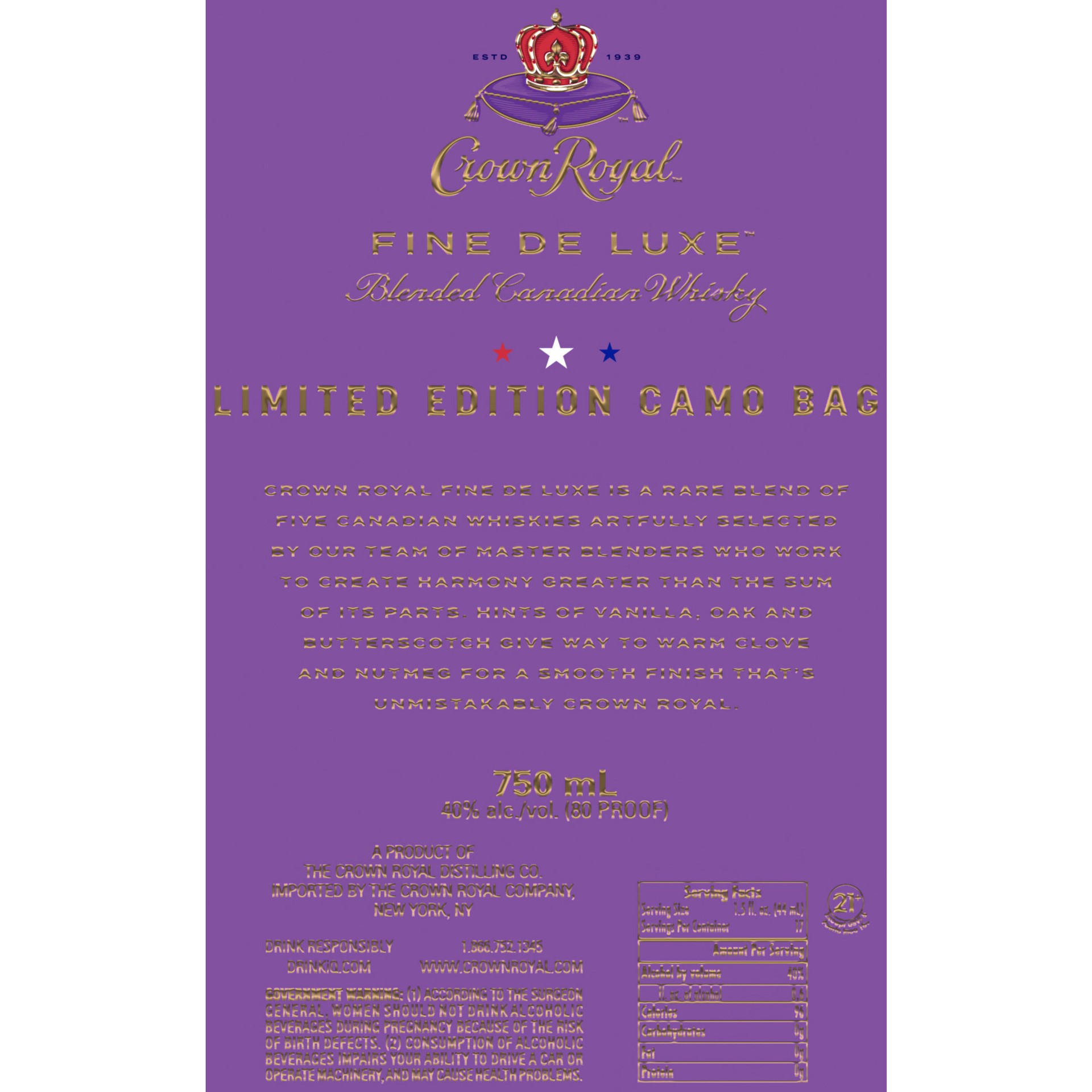 slide 9 of 10, Crown Camo Bag, 750 ml