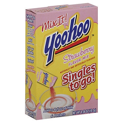 slide 1 of 1, Yoo-hoo Strawberry Flavor Mix Singles to Go - 0.95 oz, 0.95 oz