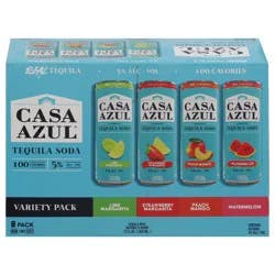 Casa Azul Variety Pack Tequila Soda - 8 ct