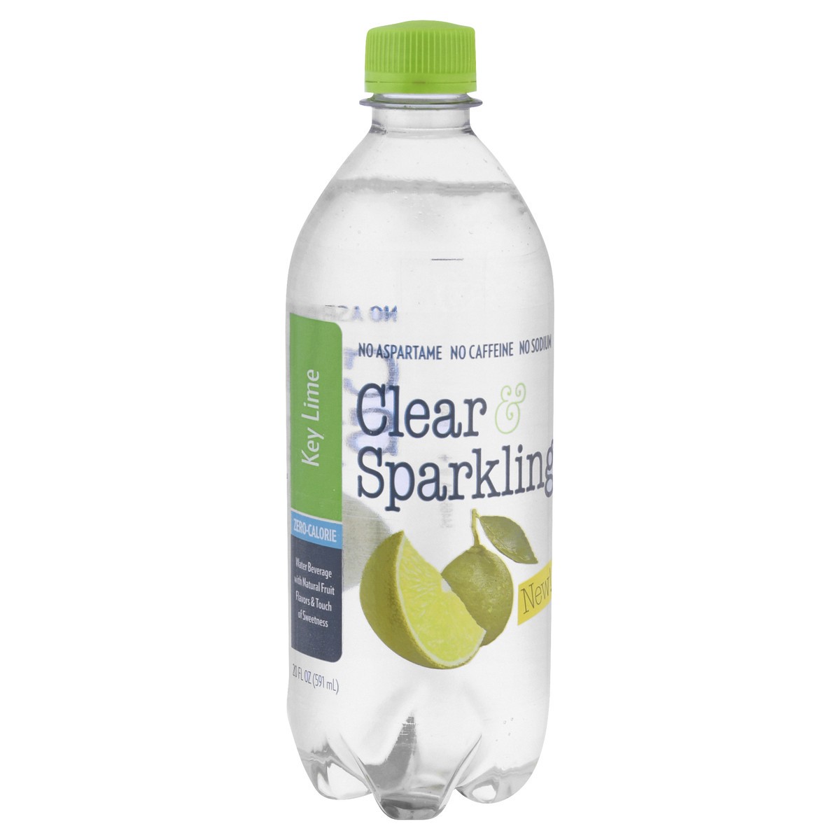 slide 6 of 12, Clear & Sparkling Key Lime Water Beverage 20 oz, 20 oz