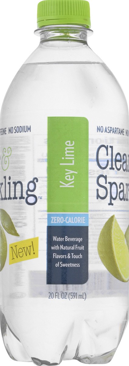 slide 11 of 12, Clear & Sparkling Key Lime Water Beverage 20 oz, 20 oz