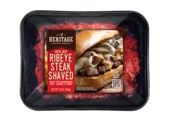 Heritage Store 100% Beef Ribeye Steak Shaved 12 oz