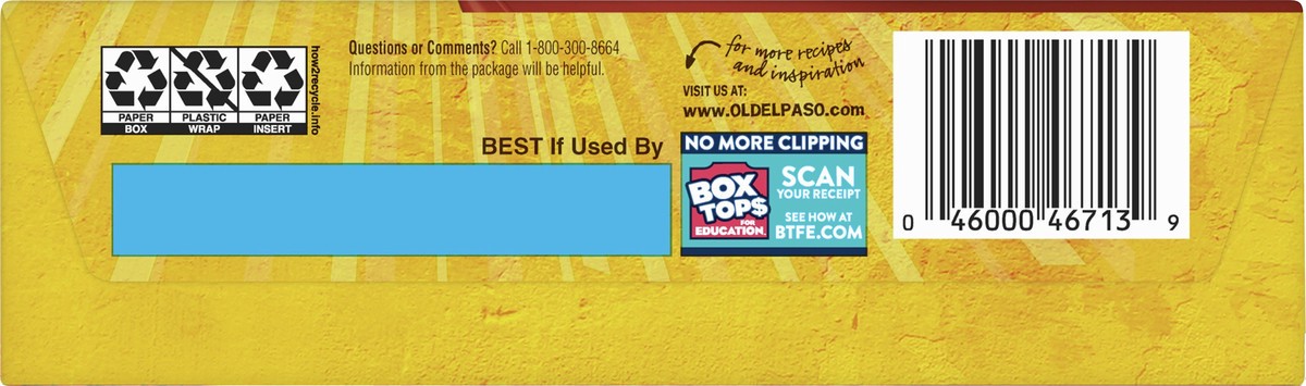 slide 3 of 9, Old El Paso Bold Spicy Cheddar Flavored Taco Shells 10 ea, 10 ct