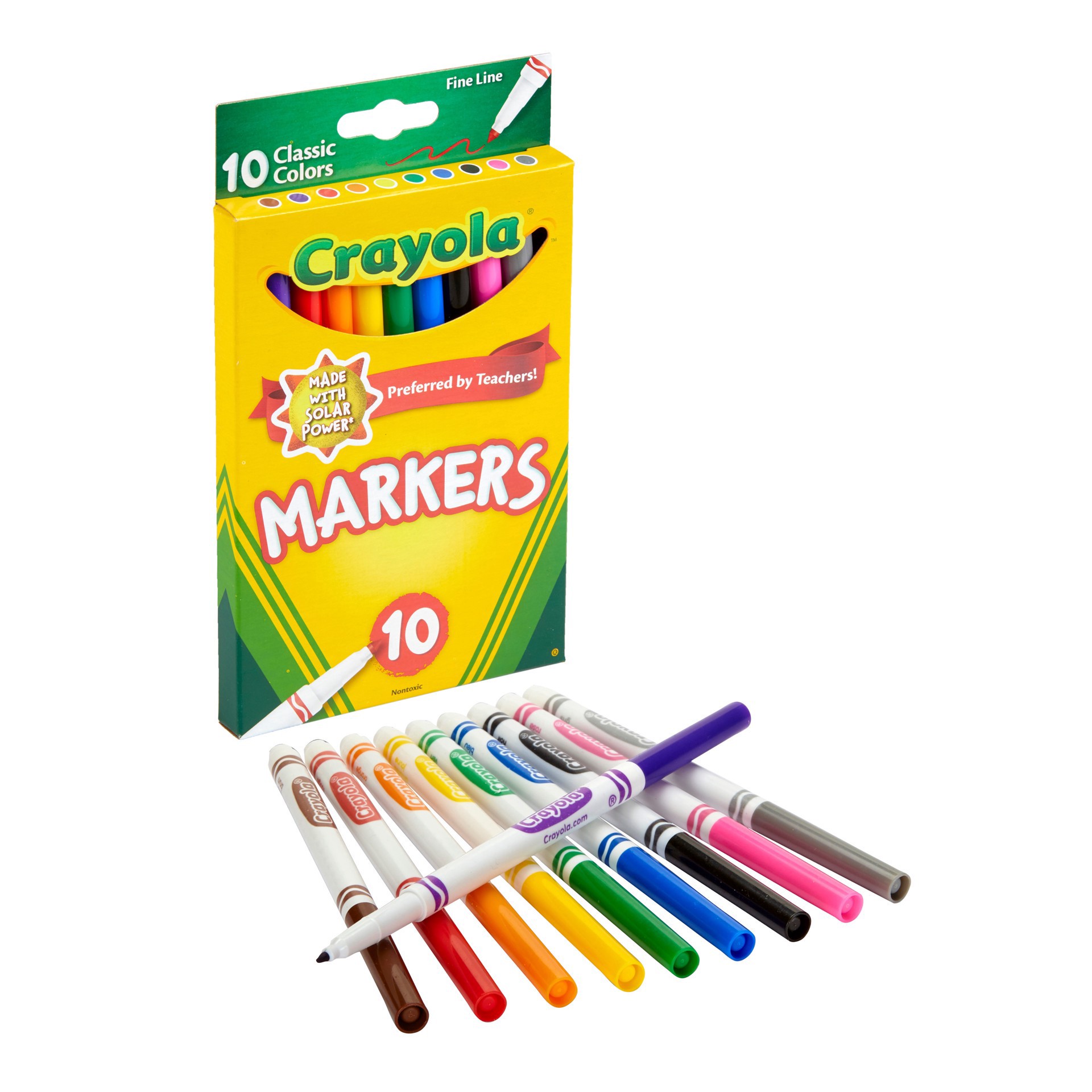 slide 9 of 9, Crayola Fine Line Markers, Classic Colors 10ct., 10 ct