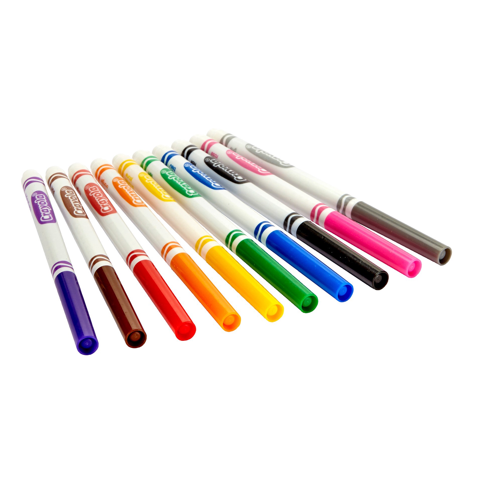 slide 8 of 9, Crayola Fine Line Markers, Classic Colors 10ct., 10 ct