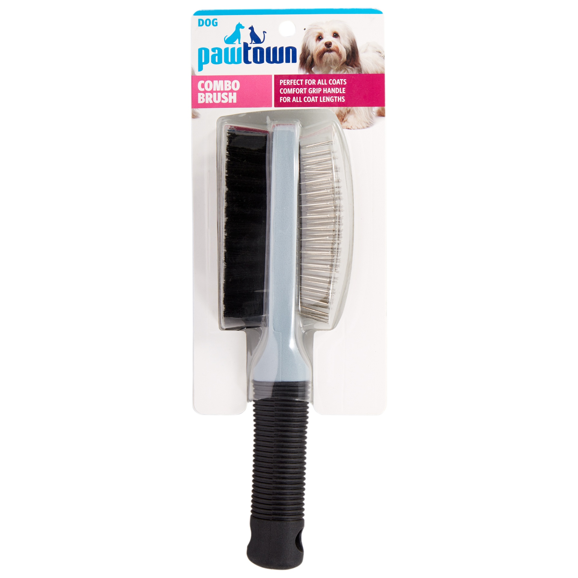 slide 1 of 4, Pawtown Combo Dog Brush, 1 ct