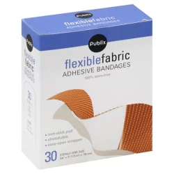 Publix Bandages, Adhesive, Flexible Fabric, One Size