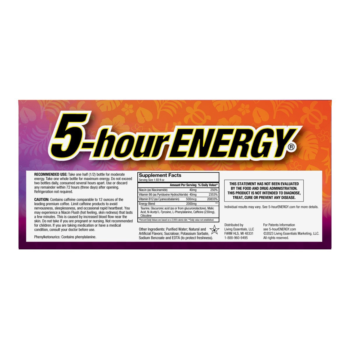slide 5 of 5, 5 HOUR ENERGY 5-hour Energy Hawaiian Breeze Extra Strength, 10 ct