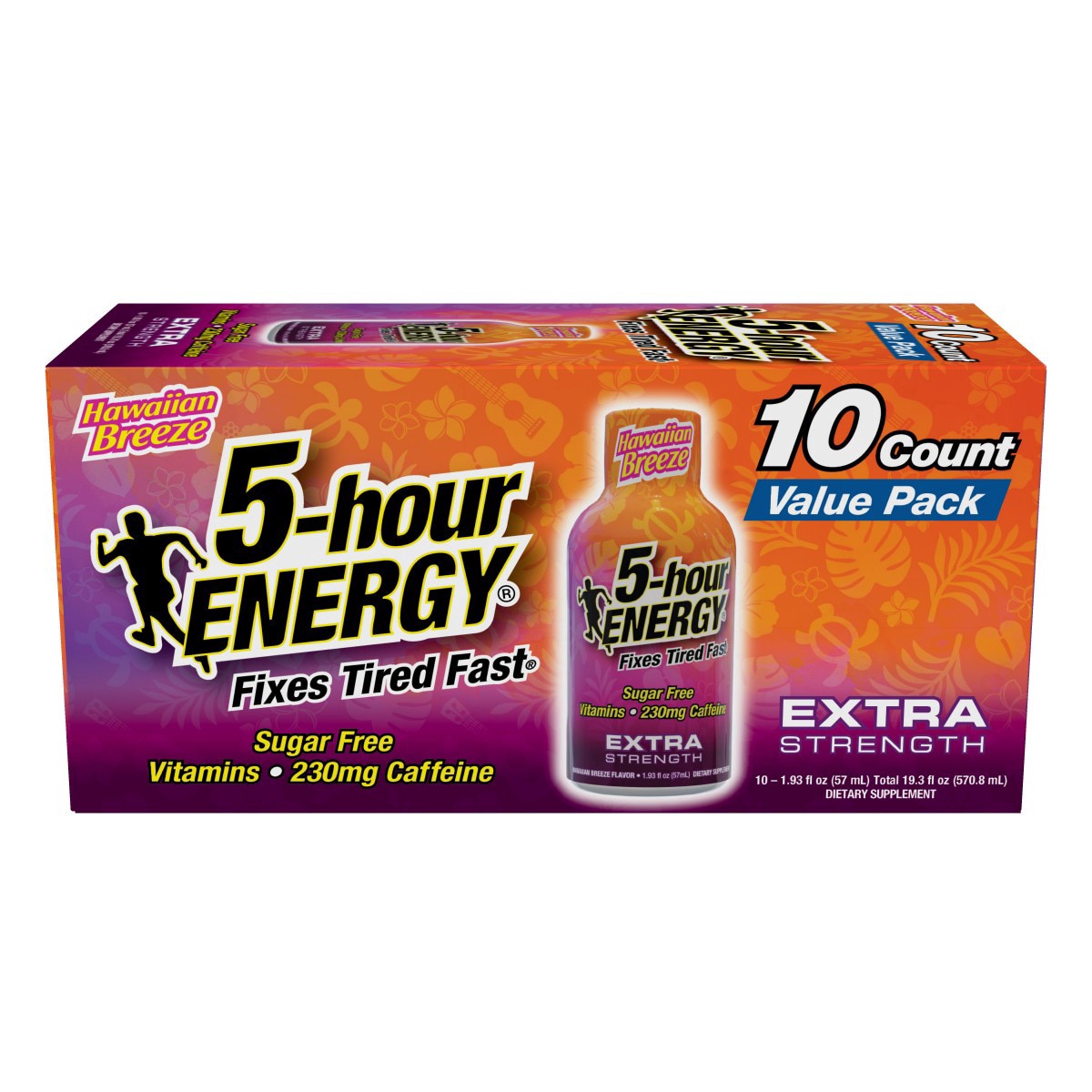 slide 1 of 5, 5 HOUR ENERGY 5-hour Energy Hawaiian Breeze Extra Strength, 10 ct