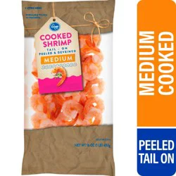 Kroger Tail-On Medium Peeled & Deveined Cooked Shrimps