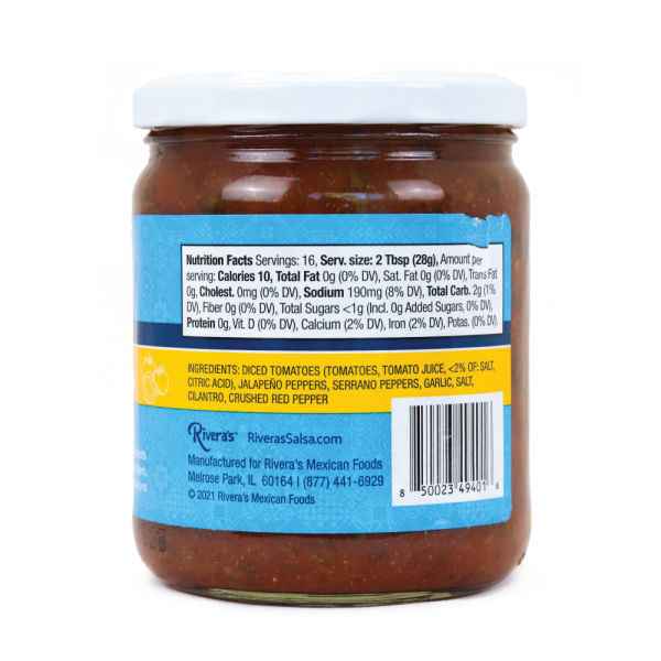 slide 6 of 12, RIVERAS RIVERA's MEDIUM SALSA 16 OZ, 16 oz