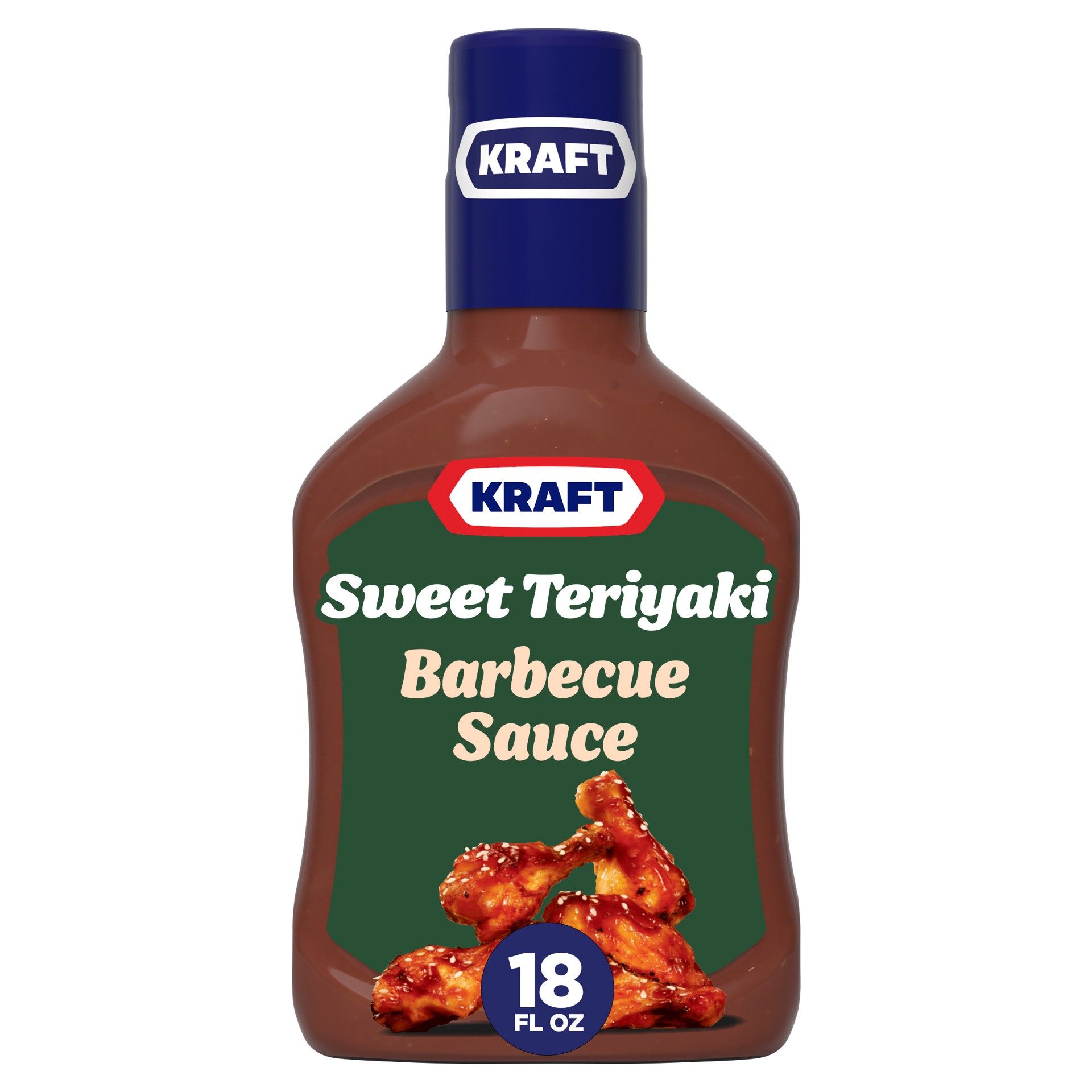 slide 1 of 9, Kraft Sweet Teriyaki Slow-Simmered Barbecue Sauce, 18 oz Bottle, 18 oz