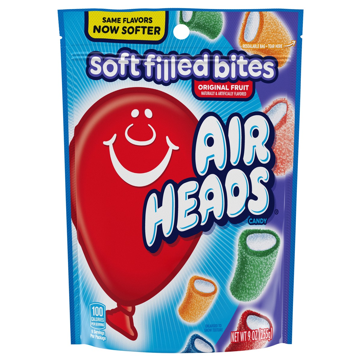 slide 1 of 3, Airheads Soft Filled Bites, 9 Oz, 1 ct