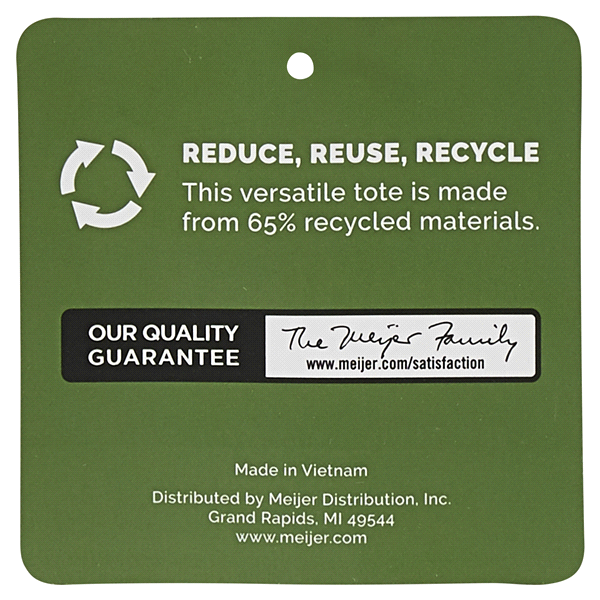 slide 5 of 5, Meijer Grocery Tote Bag, 1 ct