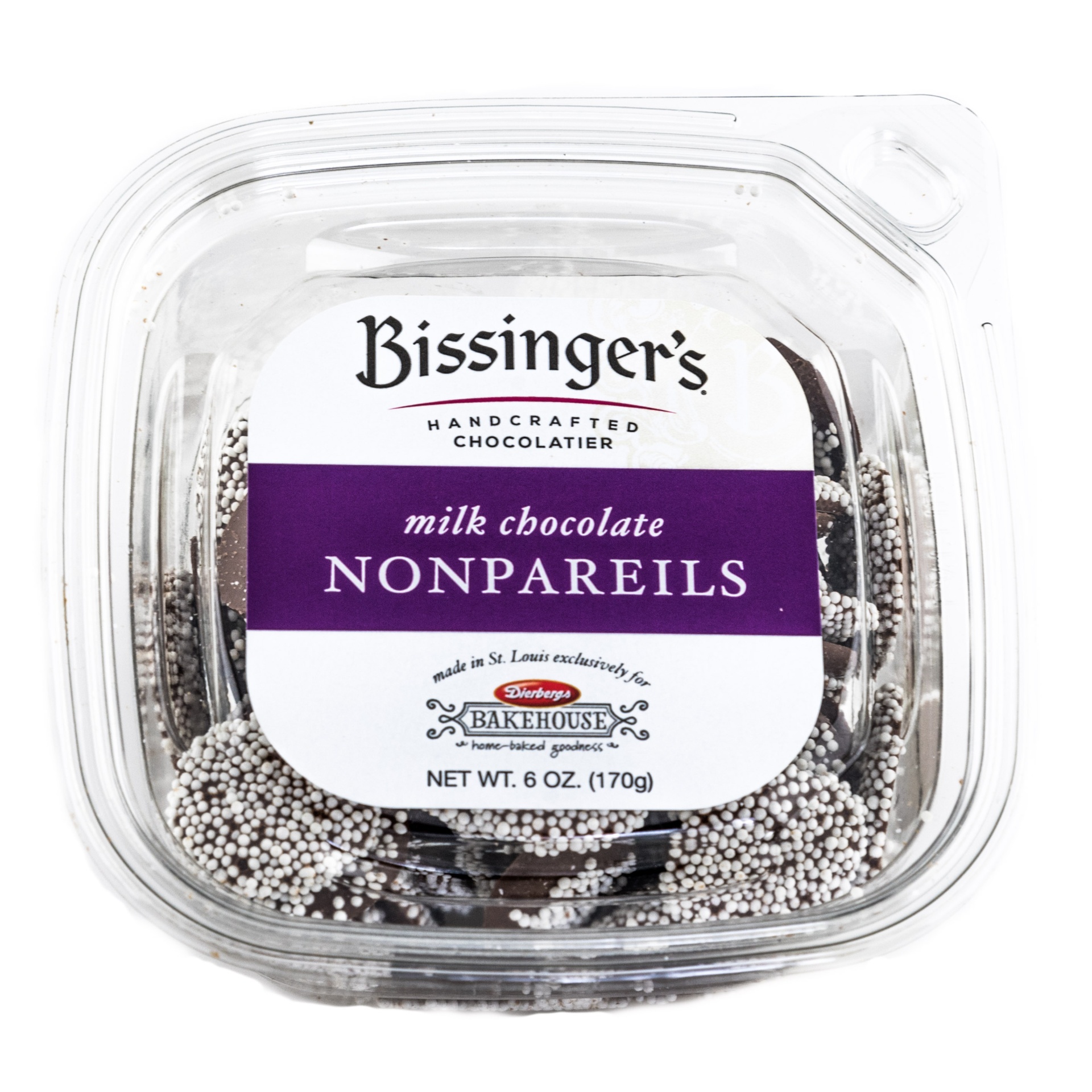 slide 1 of 1, Bissinger's Milk Chocolate Nonpareils, 6 oz