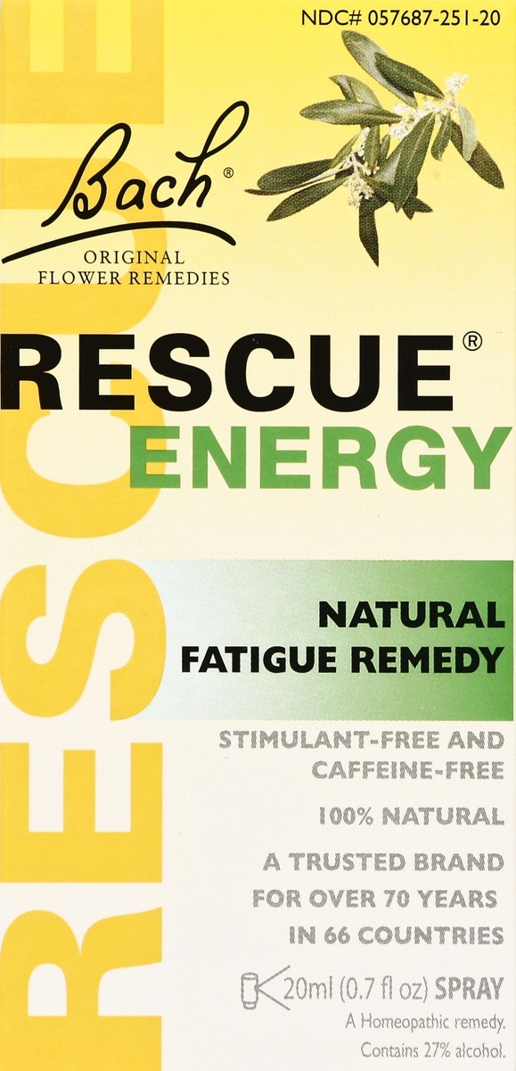 slide 4 of 4, Bach Original Flower Remedies Rescue Energy Spray, 0.7 fl oz