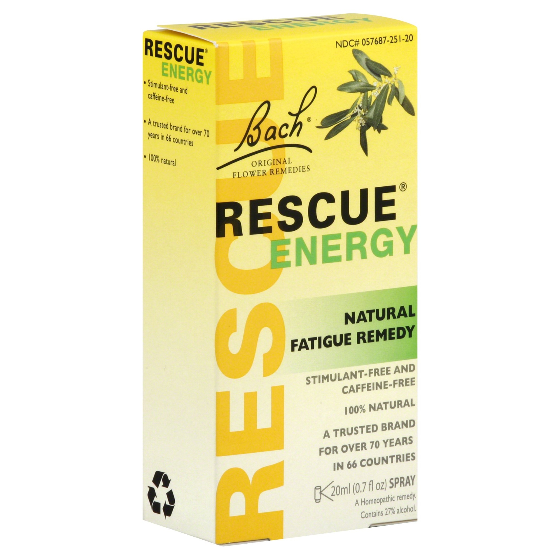 slide 1 of 4, Bach Original Flower Remedies Rescue Energy Spray, 0.7 fl oz