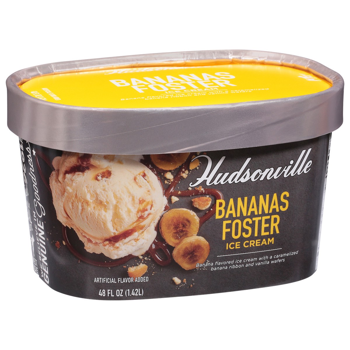 slide 3 of 9, Hudsonville Bananas Foster Ice Cream 48 fl oz, 48 fl oz