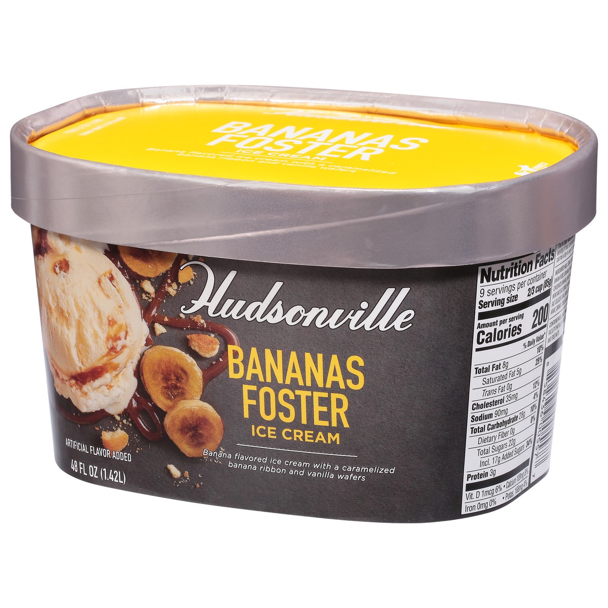 slide 7 of 9, Hudsonville Bananas Foster Ice Cream 48 fl oz, 48 fl oz