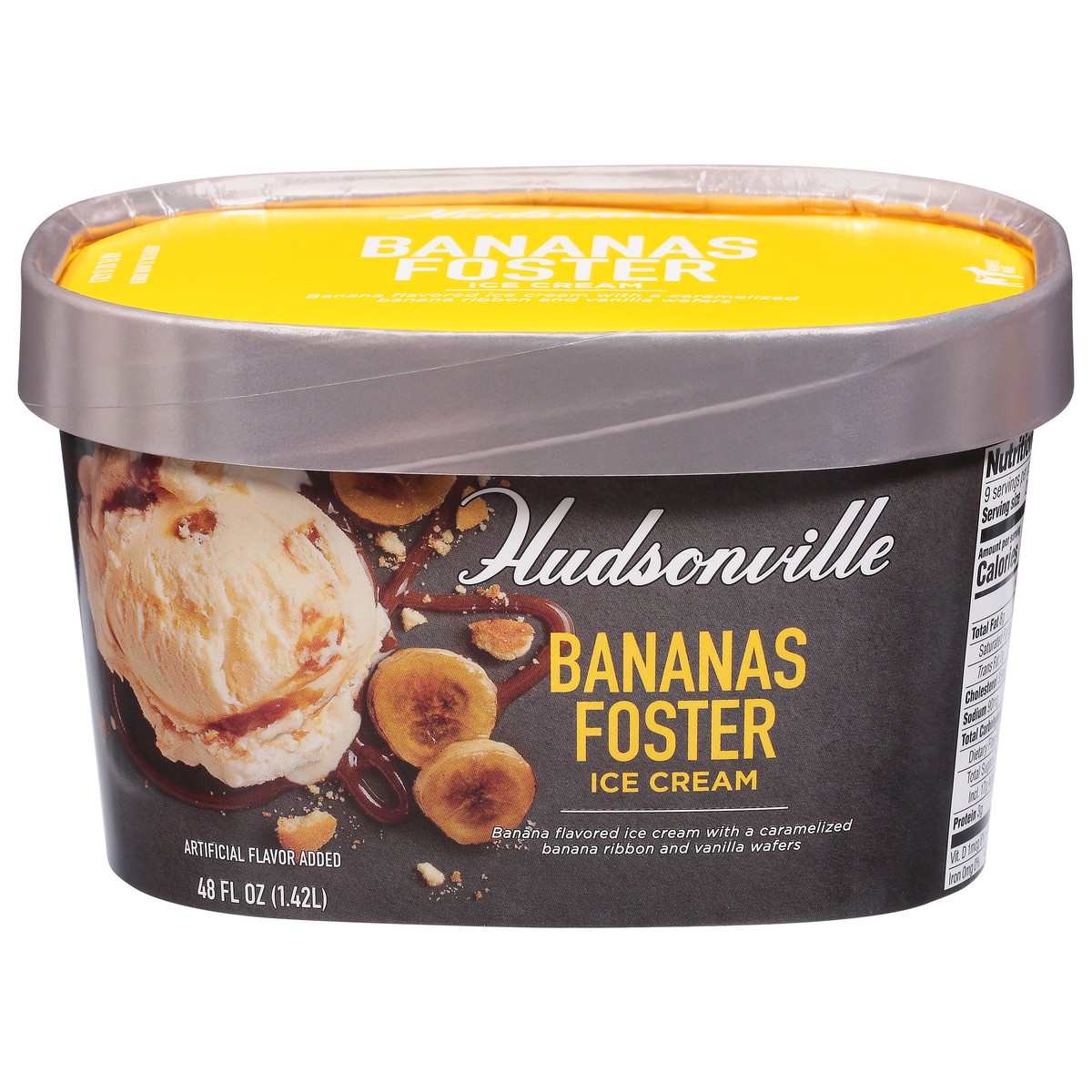slide 1 of 9, Hudsonville Bananas Foster Ice Cream 48 fl oz, 48 fl oz