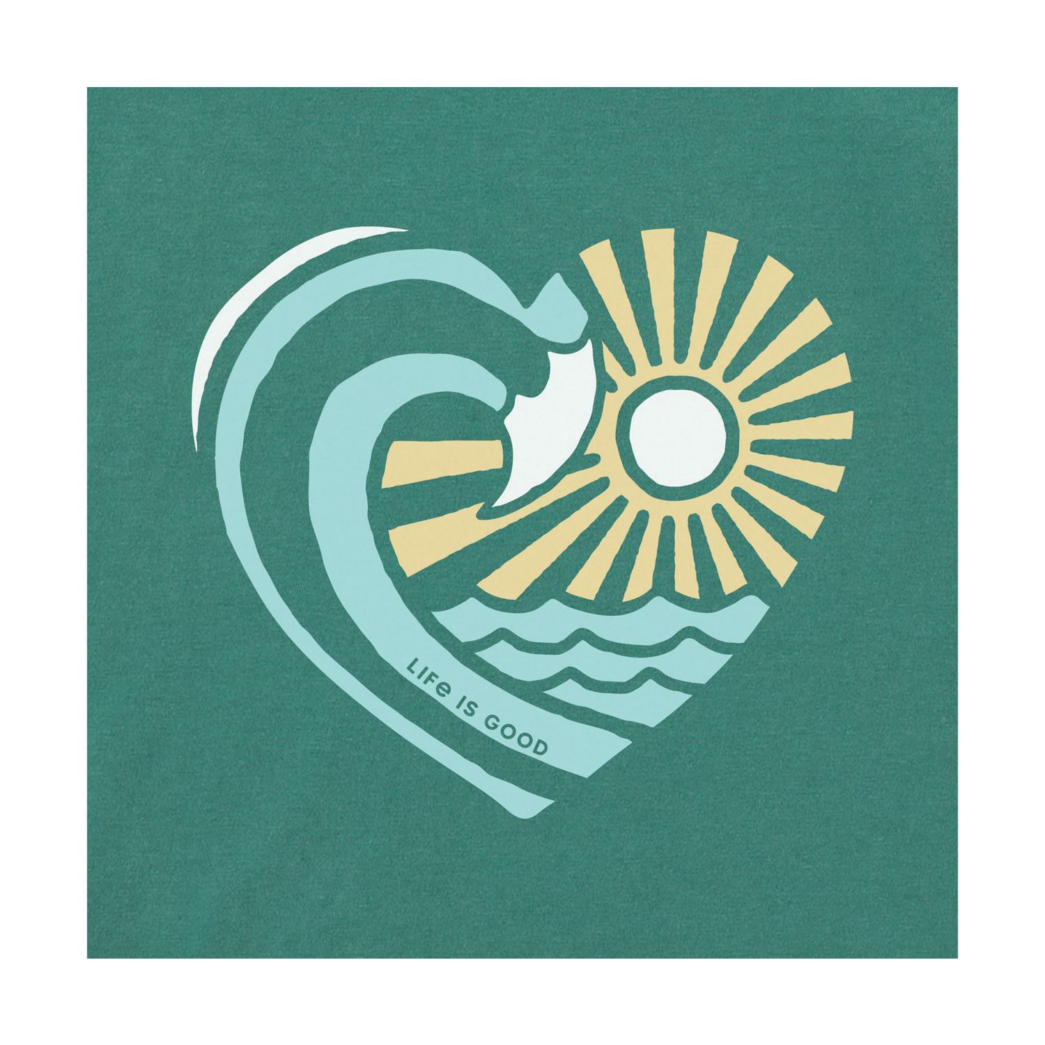 slide 2 of 2, Life Is Good Heart Wave Women's Short Sleeve Tee, Small, 1 ct