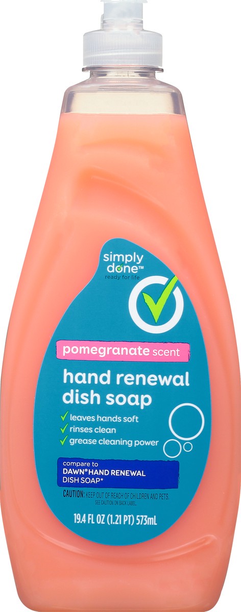 slide 1 of 14, Simply Done Hand Renewal Pomegranate Scent Dish Soap 19.4 oz, 19.4 oz