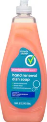 Simply Done Hand Renewal Pomegranate Scent Dish Soap 19.4 oz