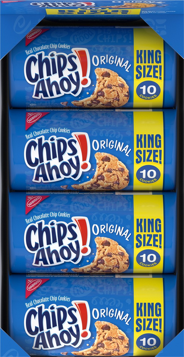 slide 12 of 13, CHIPS AHOY! Original Chocolate Chip Cookies, 8 King Size Snack Packs (10 Cookies Per Pack), 30 oz