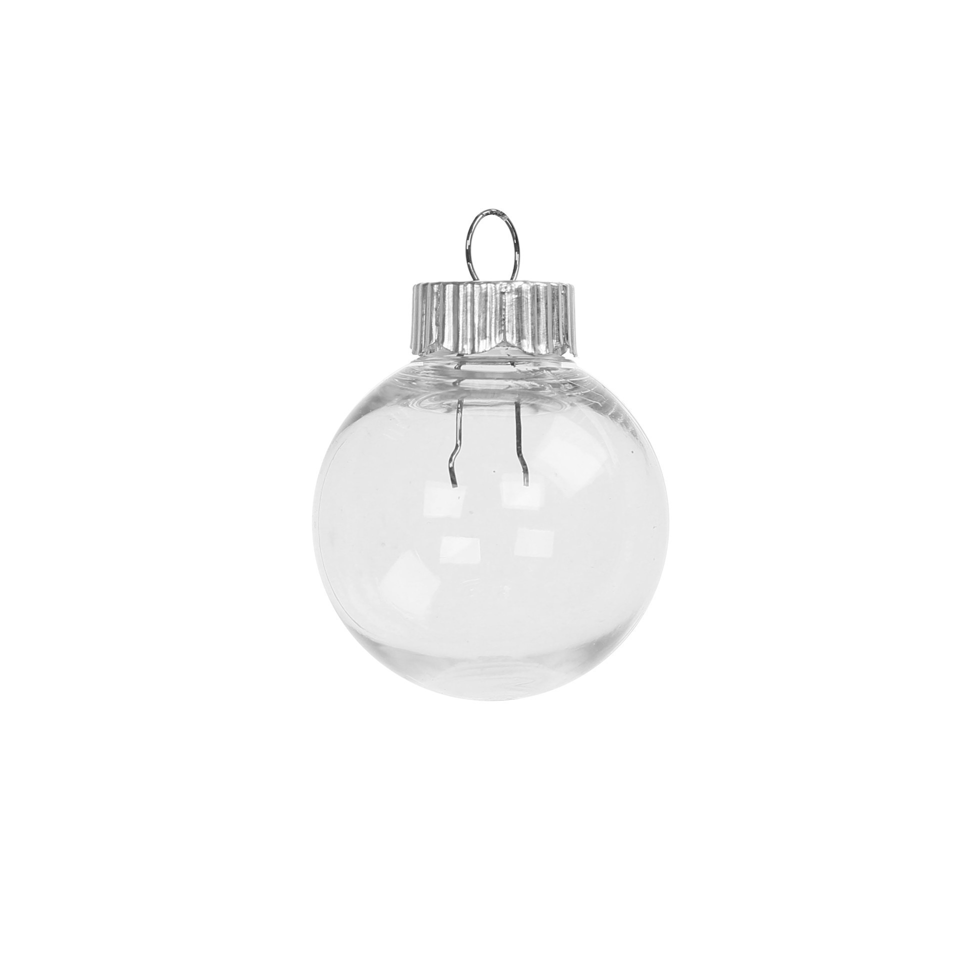 slide 3 of 3, 1.75" Diy Clear Plastic Ball Ornaments, 16pc. By Make Market, 1.75 in
