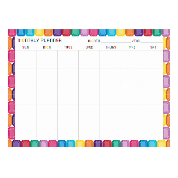 slide 1 of 1, Office Depot Brand Monthly Mouse Pad Desk Calendar, 8'' X 11'', Gems, Undated, Odus2002-001, 1 ct