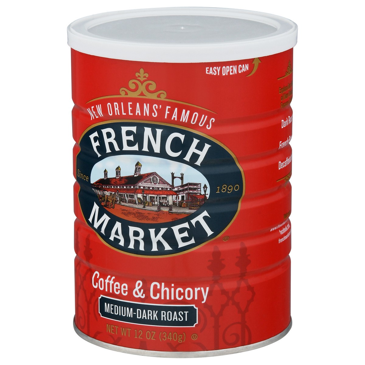 slide 3 of 12, French Market Coffee Medium-Dark Roast Coffee & Chicory - 12 oz, 12 oz