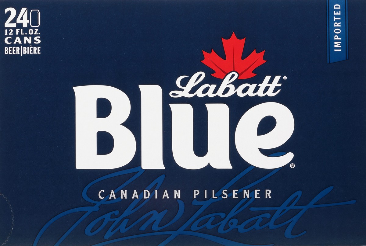 slide 7 of 12, Labatt Blue Light, Canadian Pilsener, 24 ct; 12 oz