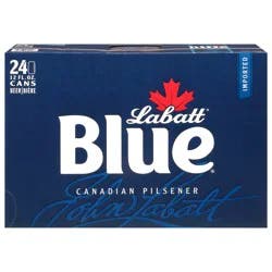 Labatt Blue Canadian Pilsener Beer - 24 pk 12 oz Cans