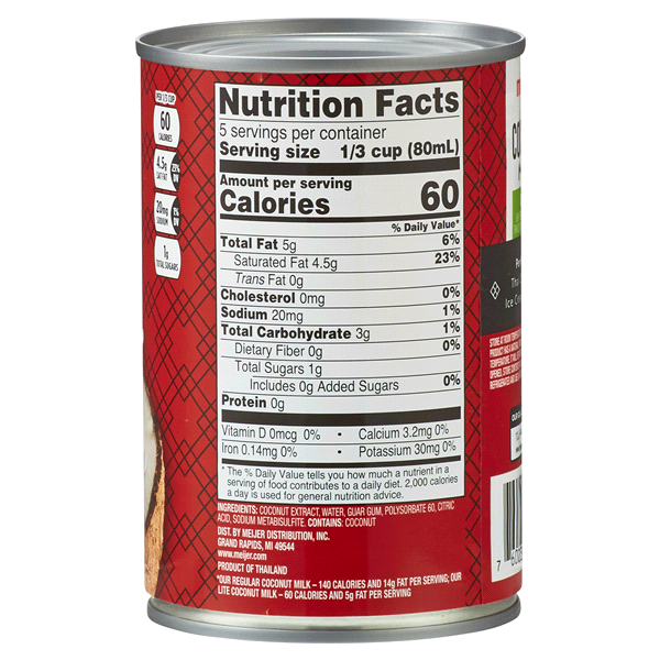 slide 28 of 29, Meijer Lite Coconut Milk, 5 oz