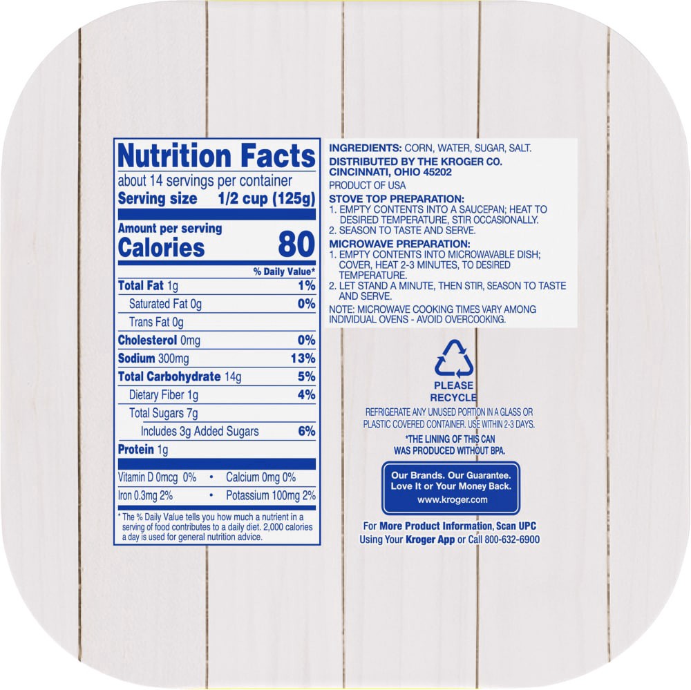slide 2 of 3, Kroger Sweet Whole Kernel Golden Corn, 4 ct; 15.25 oz
