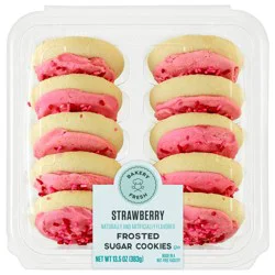 Bakery Fresh Vanilla Frosted Cookies - Strawberry