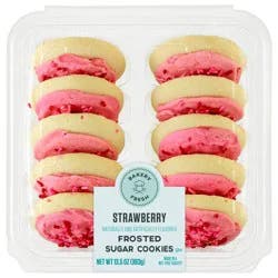 Bakery Fresh Vanilla Frosted Cookies - Strawberry