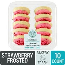 Bakery Fresh Vanilla Frosted Cookies - Strawberry