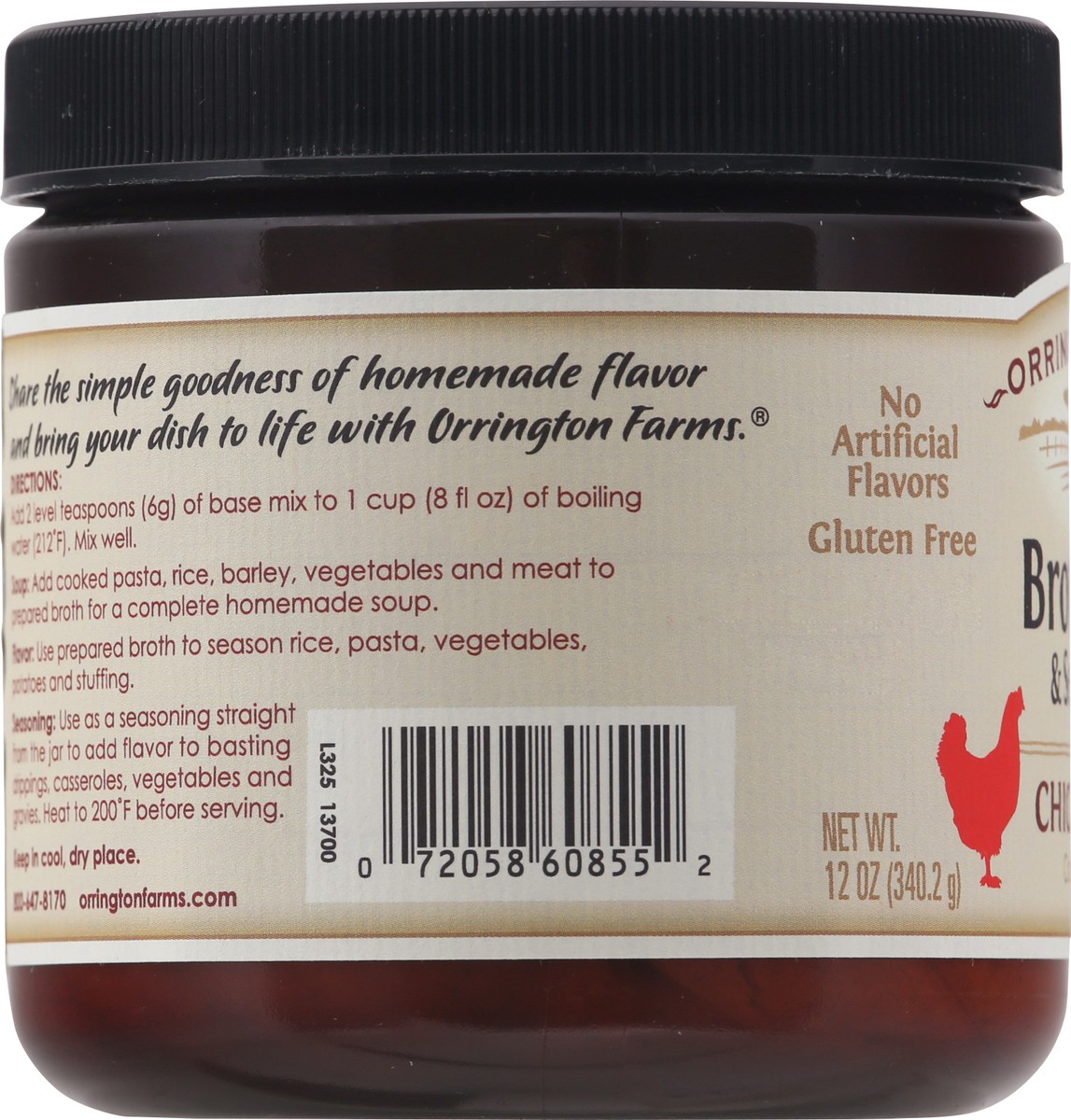 slide 3 of 9, Orrington Farms Chicken Flavored Broth Base & Seasoning 12 oz Jar, 12 oz