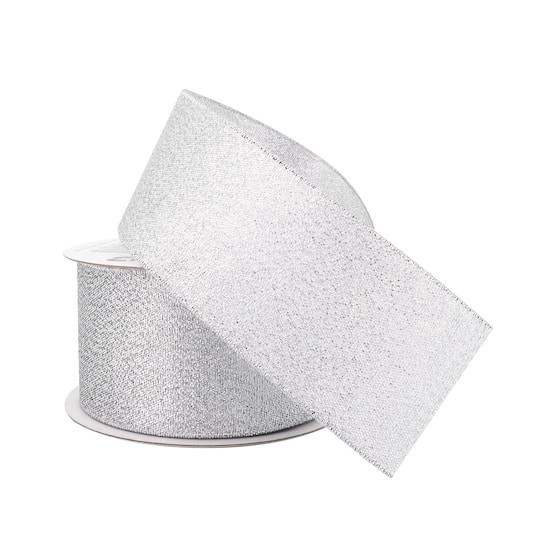 slide 1 of 4, 1.5" X 3yd. Metallic Wired Ribbon By Celebrate It, 1.5 in x 3 yd